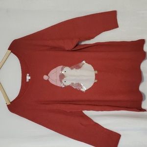 LC LAUREN CONRAD Penguin in Shinny Sequin Design Sweater Size 2X